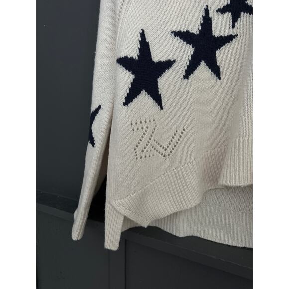 Zadig & Voltaire Mirka Stars Cashmere Cardigan Ivory Size Small - Picture 5 of 13